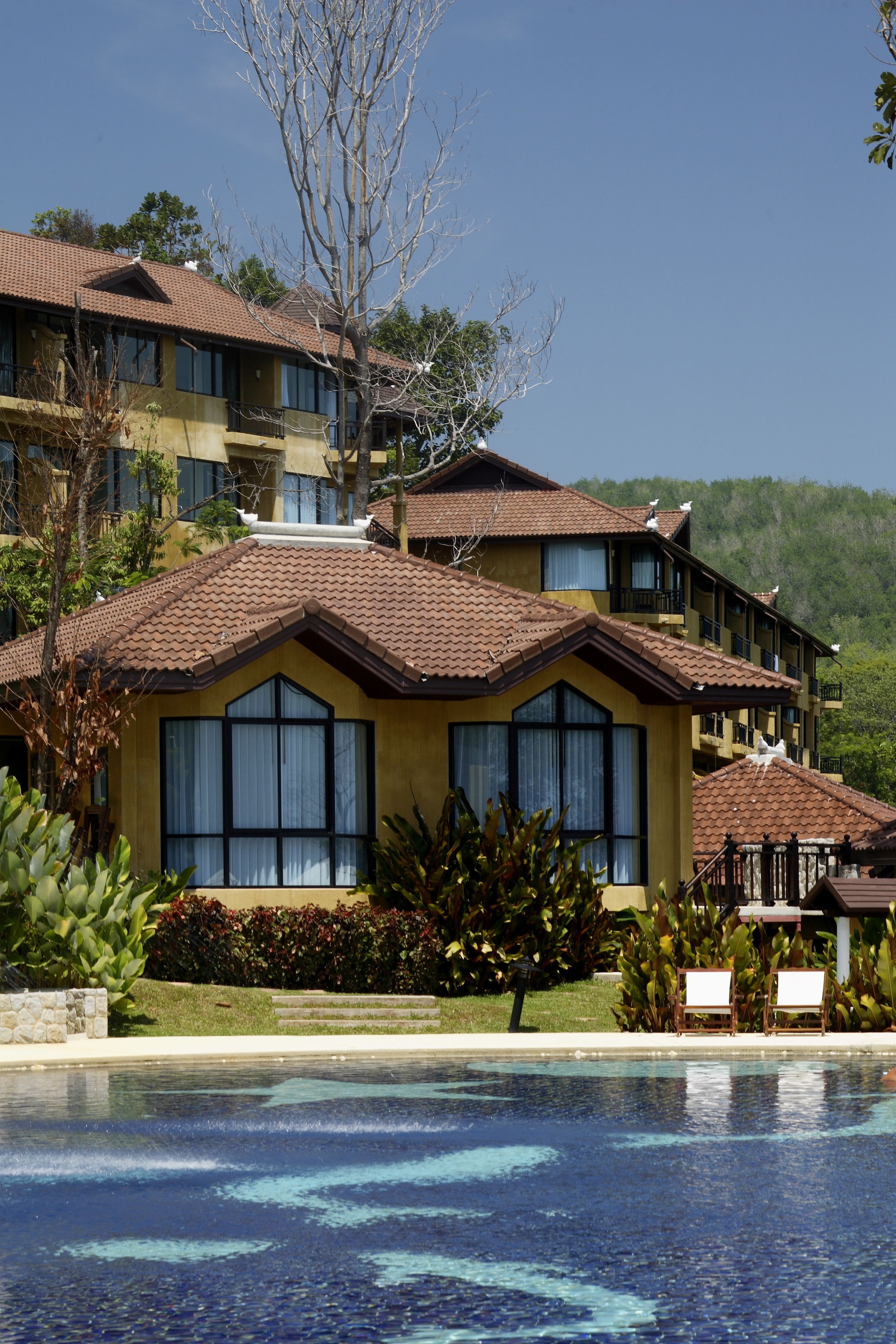 3 albercas al aire libre y camastros 