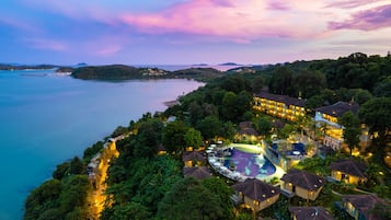 Vue depuis lâhĂ©bergement