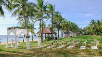 Outdoor wedding area