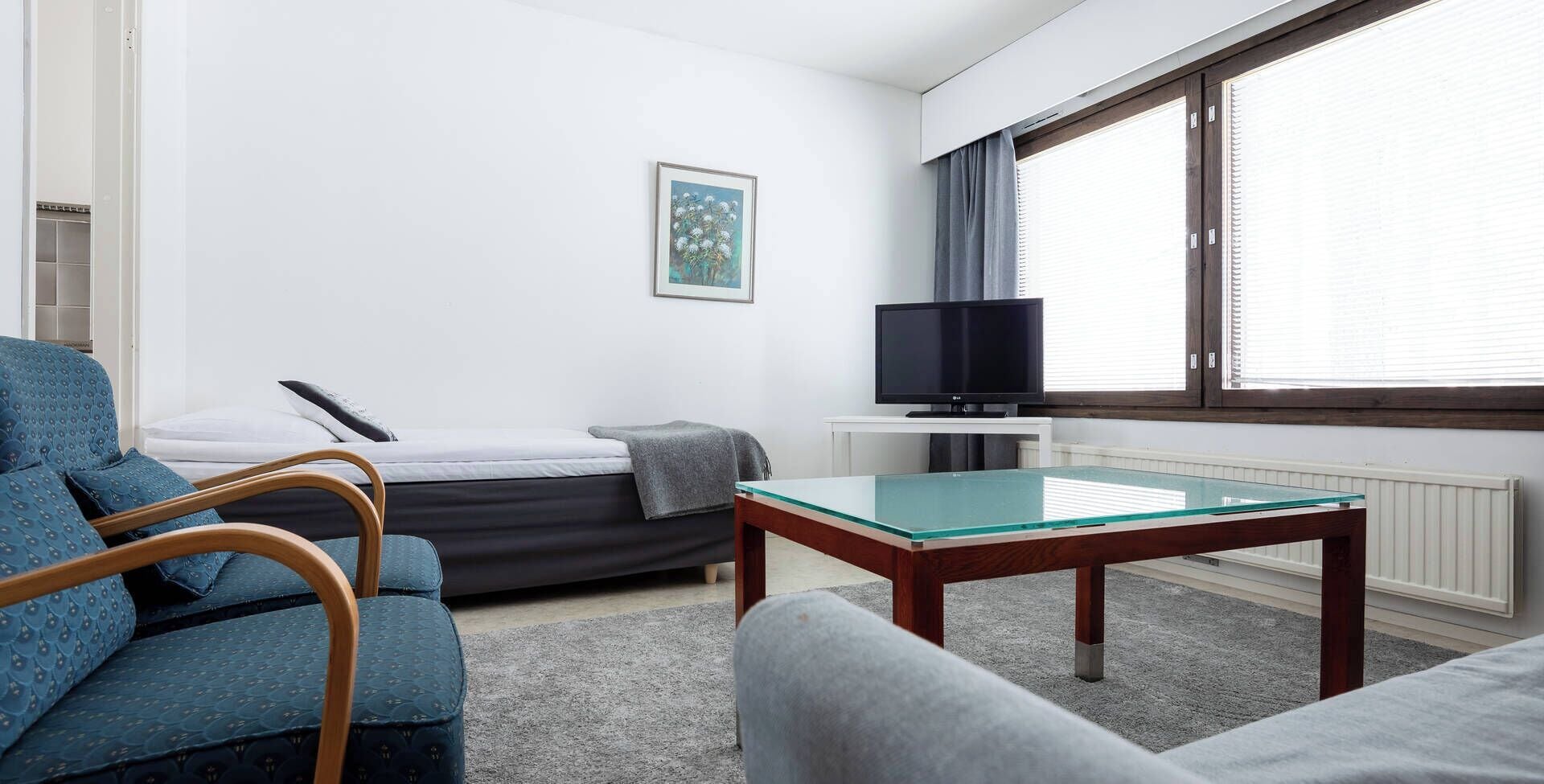 Economy Apartment, 2 bedrooms, kitchen, sauna | Schreibtisch, kostenlose Babybetten, Bettwäsche