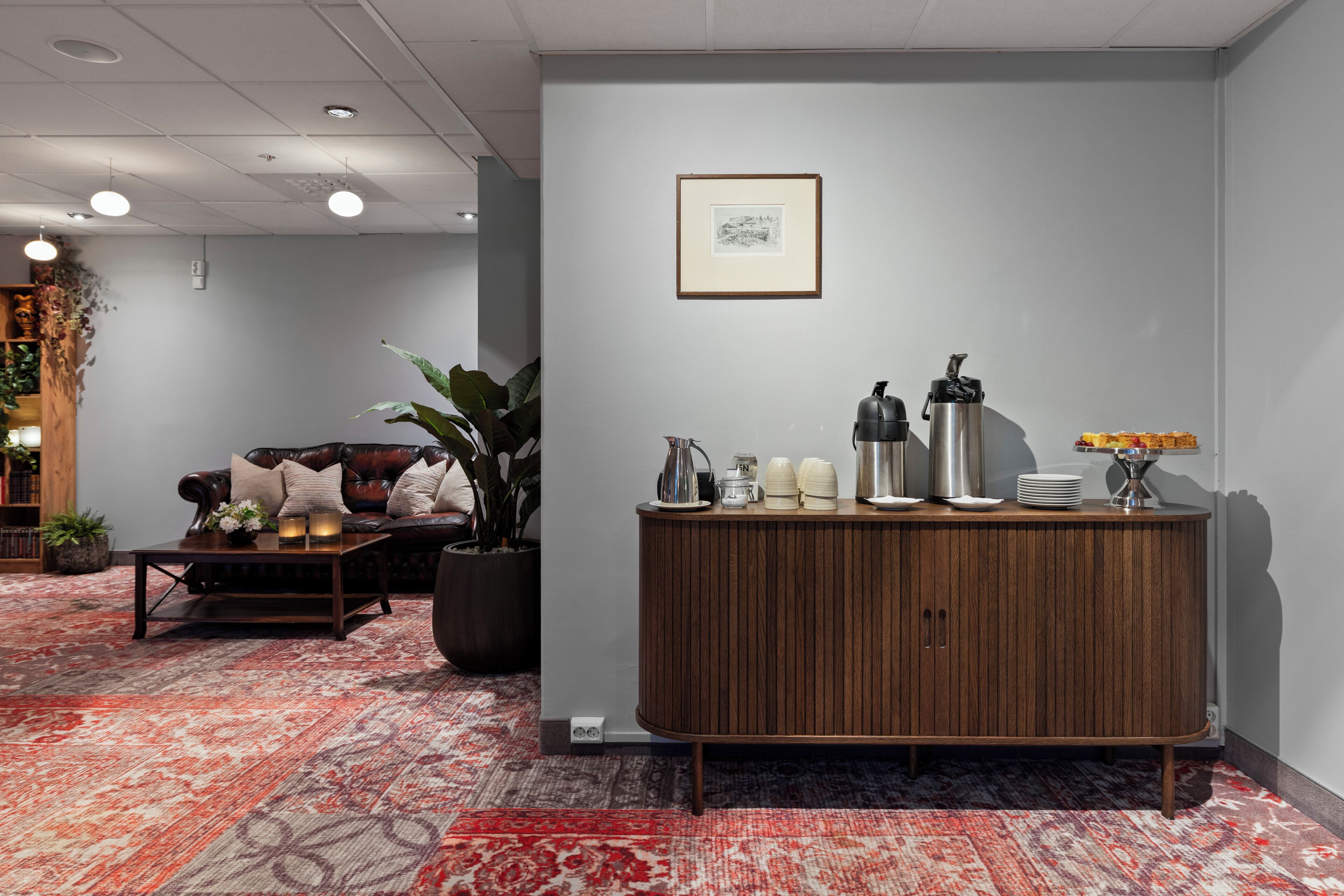 Sitteområde i lobbyen