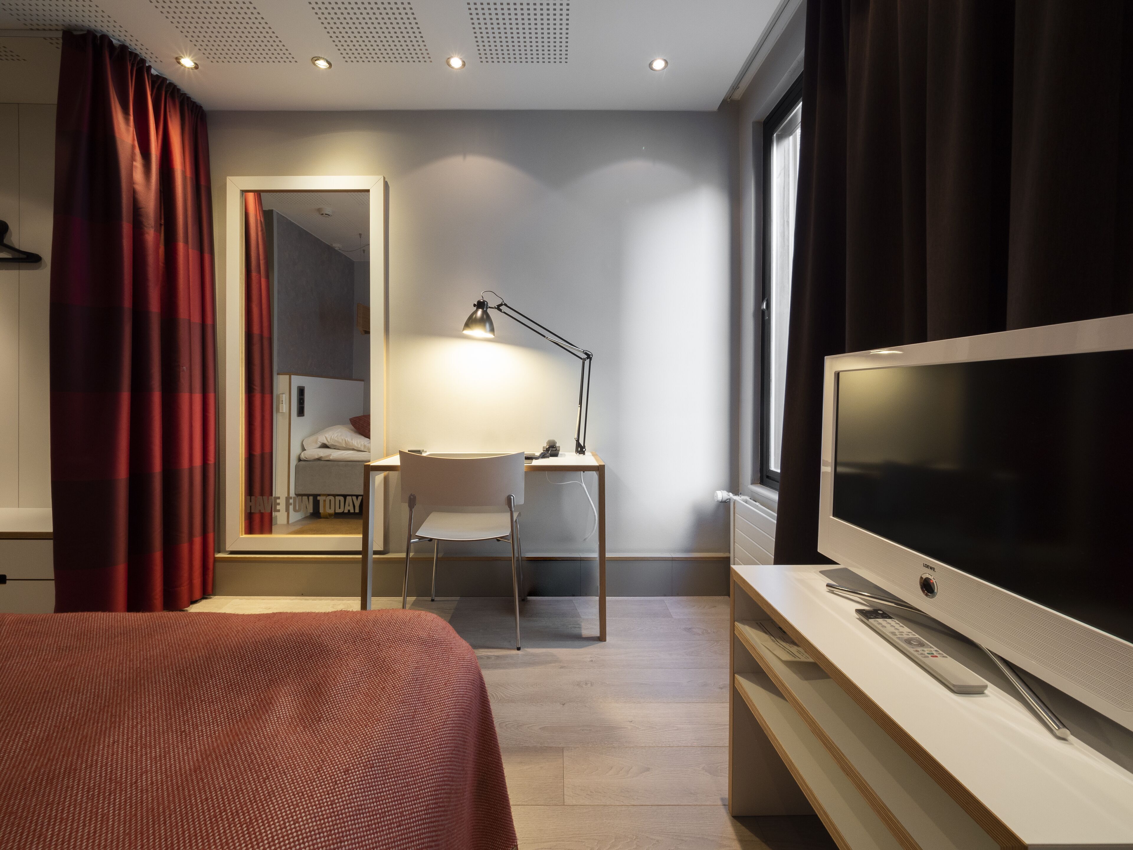 Premium bedding, Select Comfort beds, individually decorated, desk