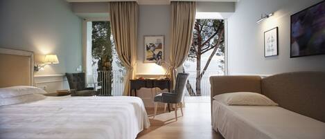 Familiekamer, uitzicht op zee | Woonruimte