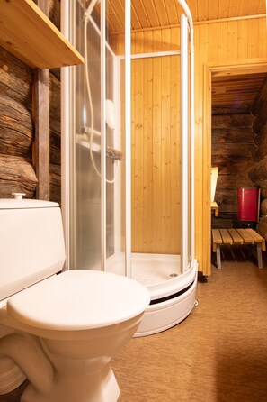 Studio, sauna | Salle de bain | Séchoir à cheveux, serviettes fournies
