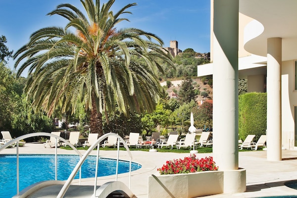 Indoor pool, outdoor pool, sun loungers