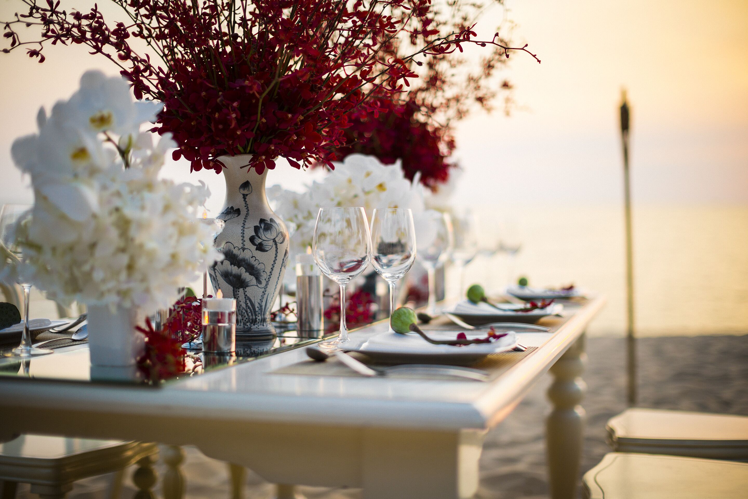 outdoor wedding area