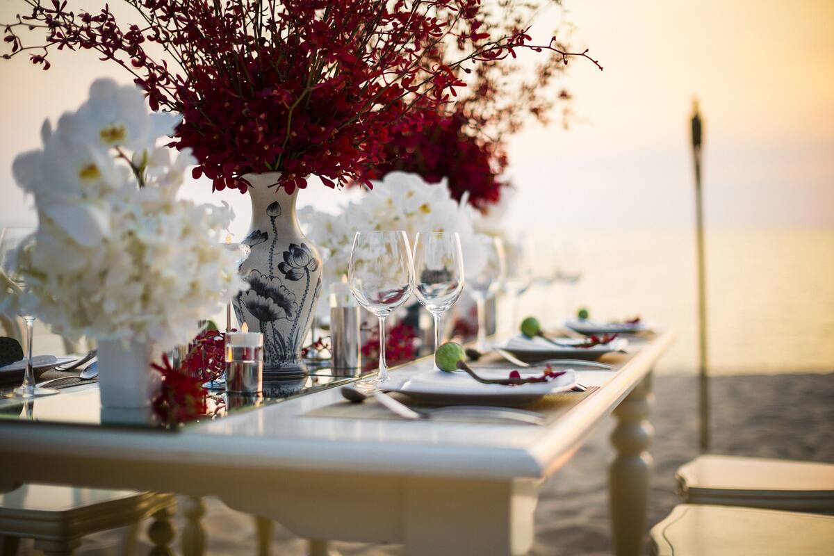 outdoor wedding area