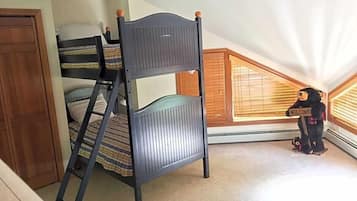 Hypo-allergenic bedding, desk, iron/ironing board, cribs/infant beds
