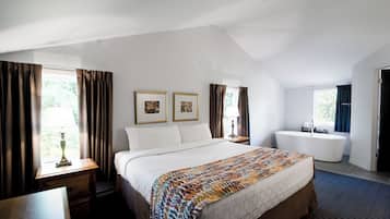 Executive-Zimmer, Kamin, zum Garten hin | Badezimmer