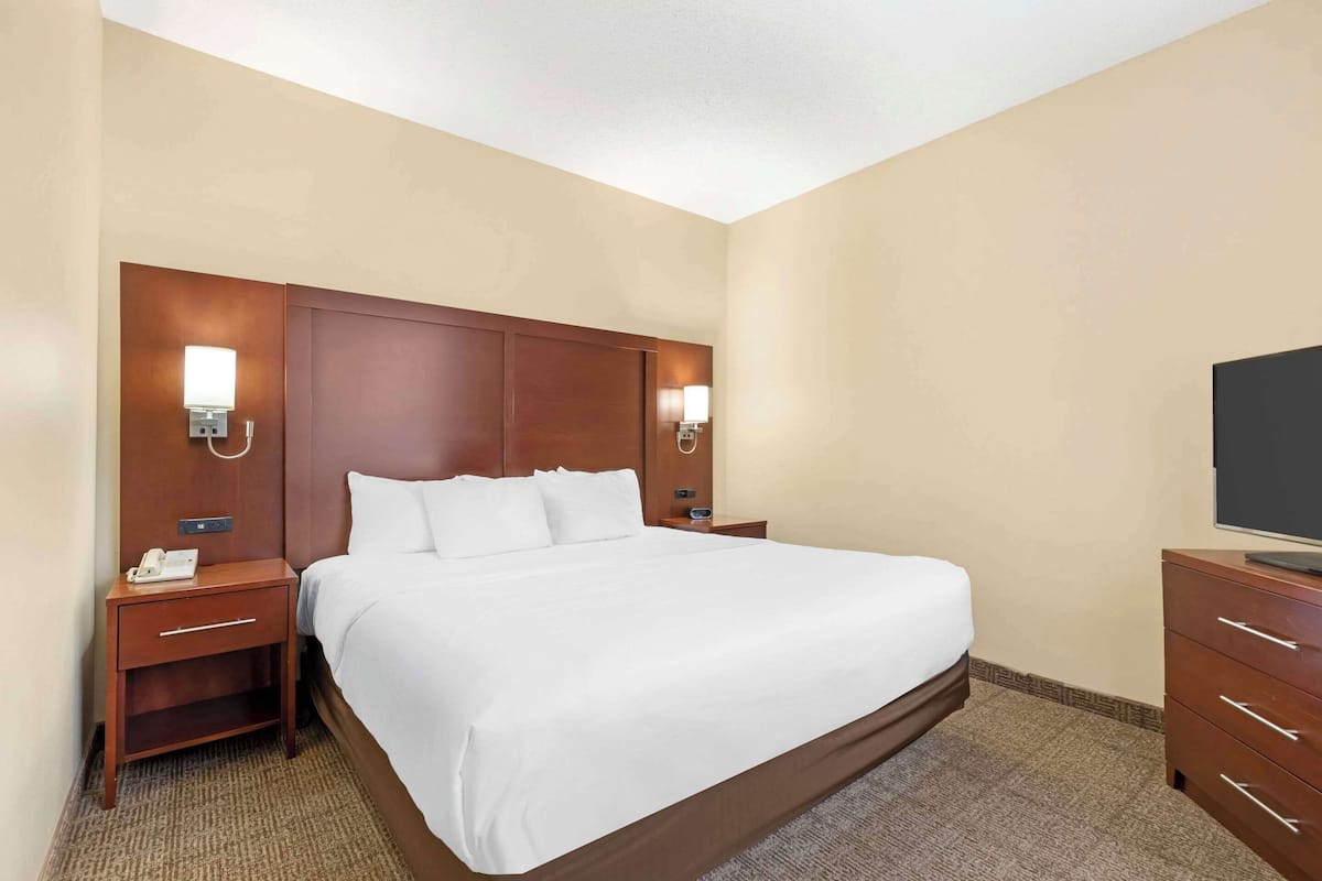 Suite, 1 King Bed with Sofa bed, Accessible, Non Smoking | In-room safe, desk, laptop workspace, blackout curtains