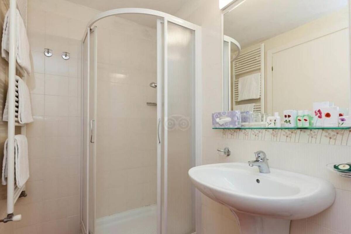 shower, free toiletries, hair dryer, bidet