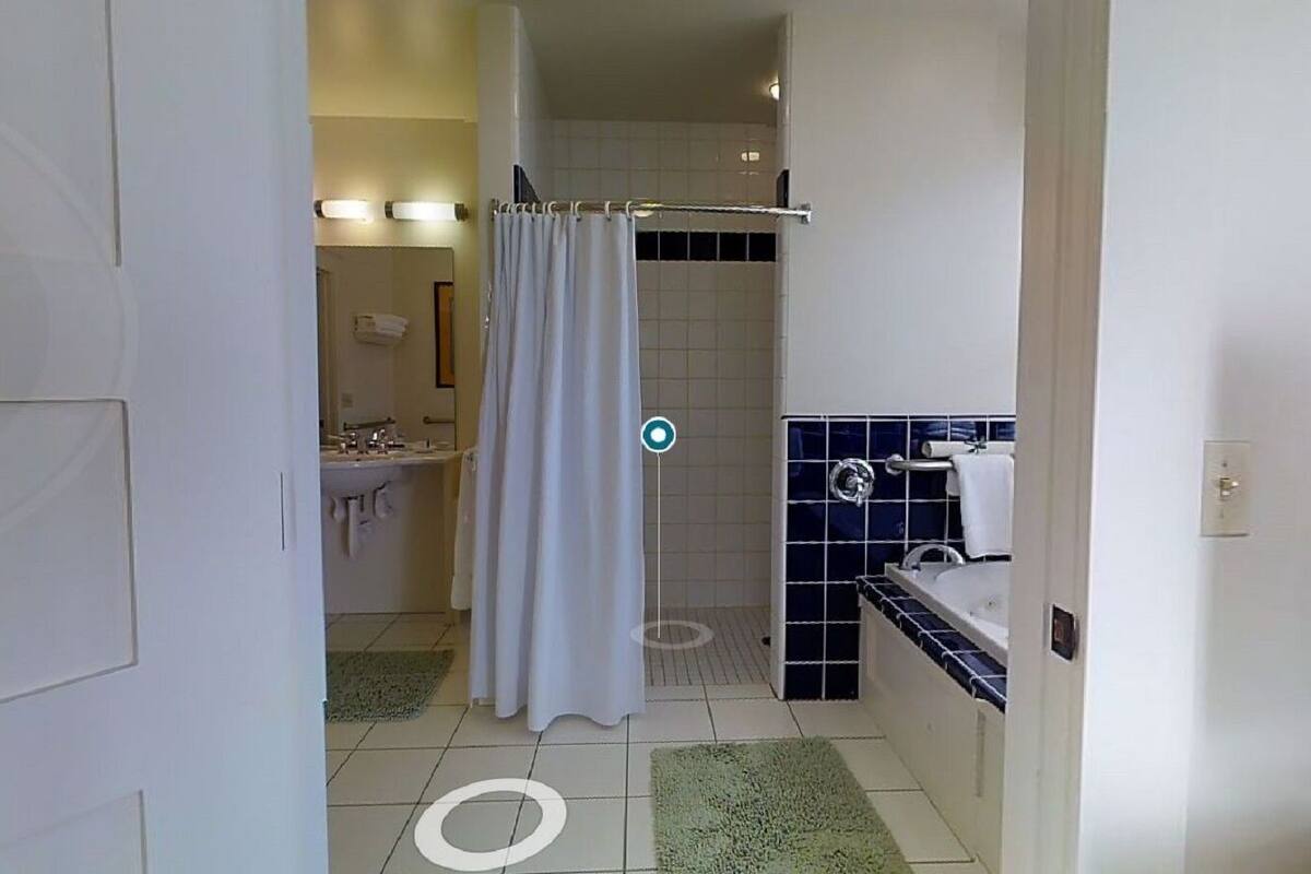 suite, 1 king bed, garden view (no pets or children) | bathroom | towels