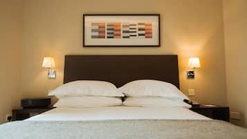 Ropa de cama de alta calidad y minibar