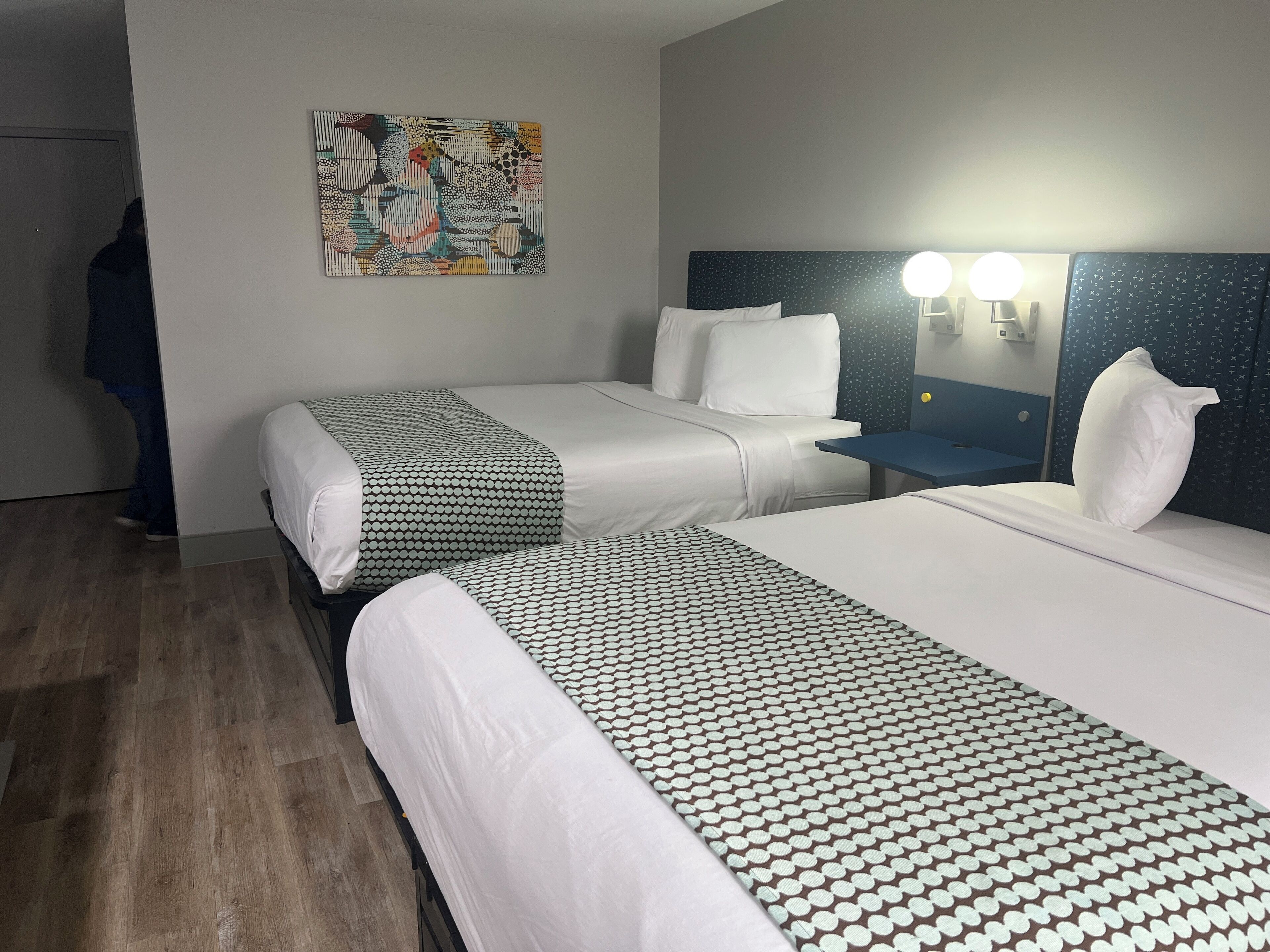 Standard Room, 2 Queen Beds, Accessible, Non Smoking | Free WiFi, bed sheets