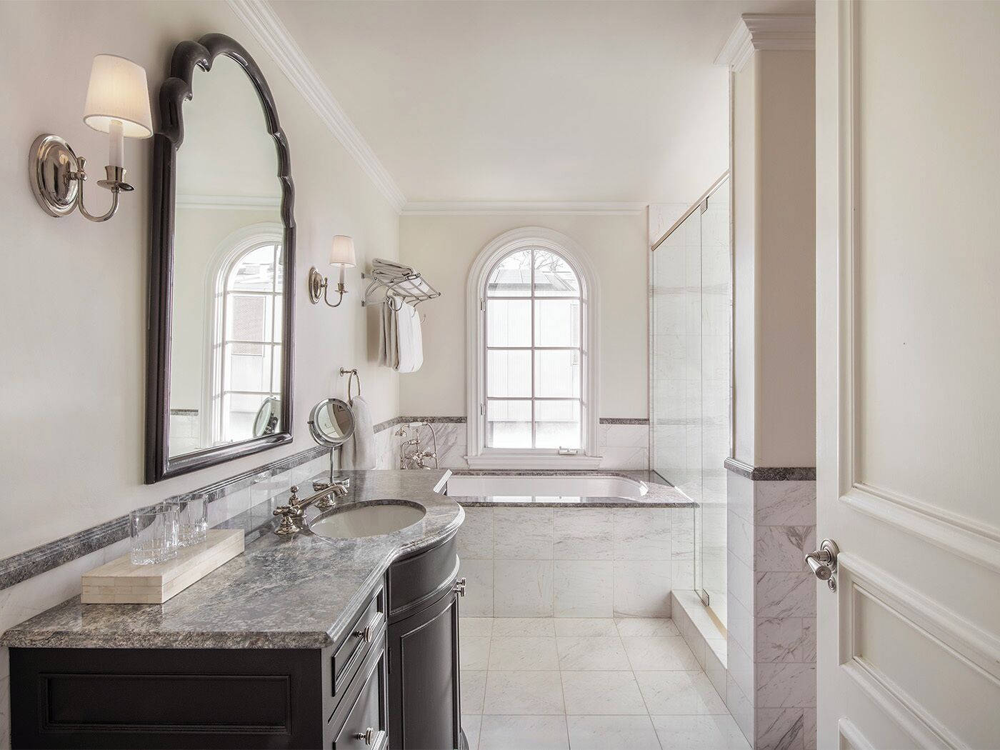 Luxury Room | Bathroom | Designer toiletries, hair dryer, bathrobes, slippers