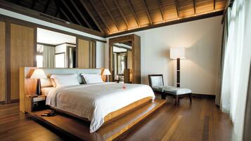 Water Villa with Private Pool | Premium bedding, minibar, in-room safe, desk