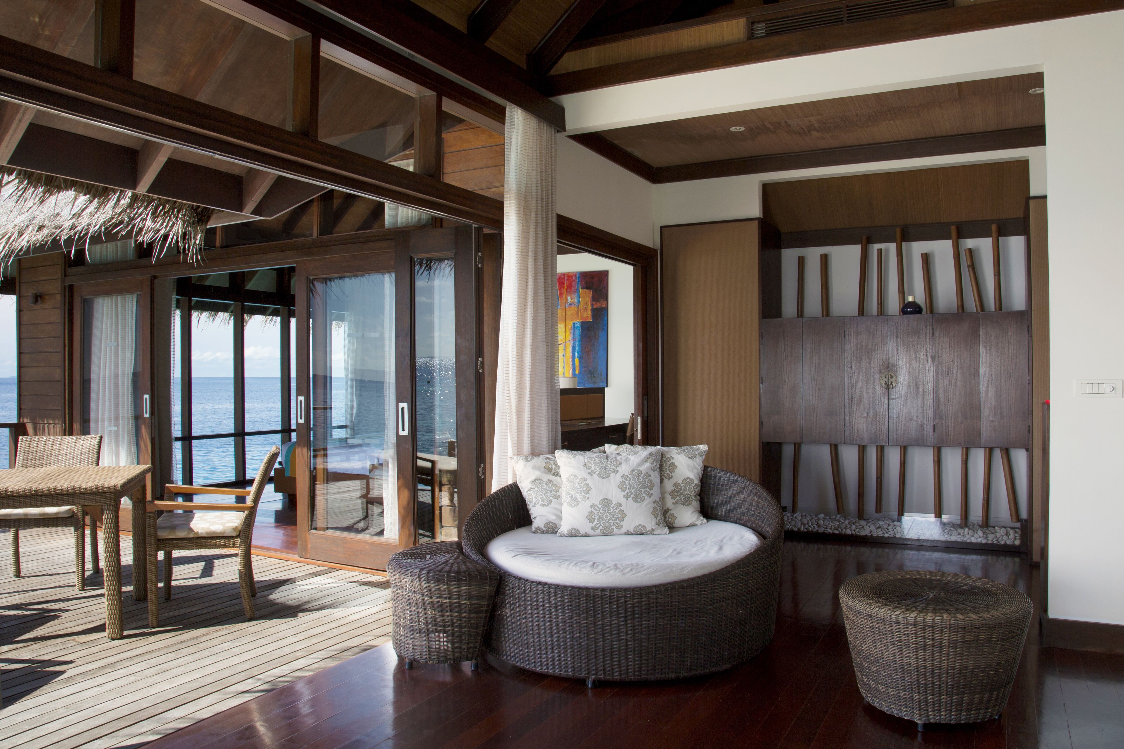 escape water villa with private pool | premium bedding, minibar, in-room safe, desk