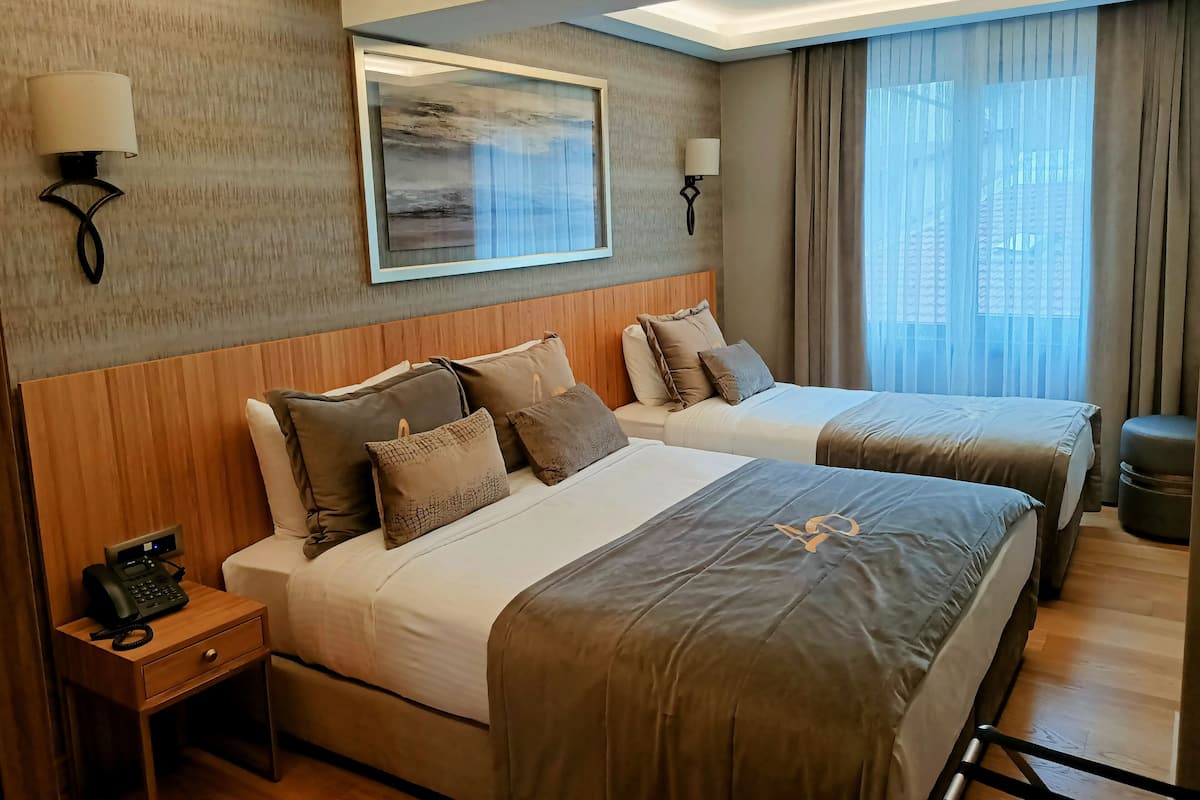 Standaard driepersoonskamer, 1 slaapkamer | 1 slaapkamer, een minibar, een kluis op de kamer, geluiddichte muren