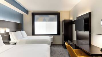 Ropa de cama de alta calidad, caja fuerte, escritorio