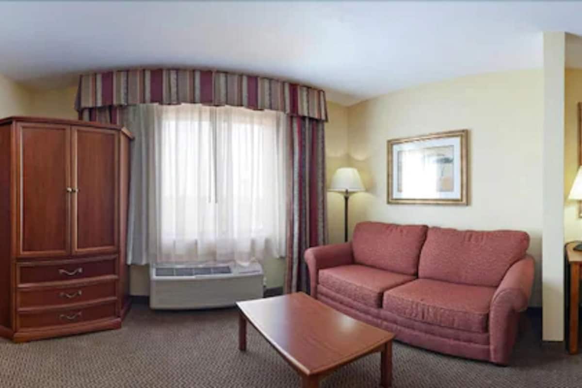 suite, 1 bedroom (1 king) | living room | flat-screen tv, pay films