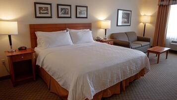 Pillowtop beds, desk, laptop workspace, iron/ironing board