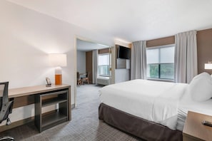 Premium bedding, down comforters, pillowtop beds, in-room safe