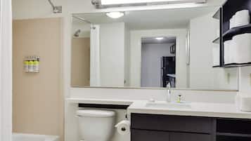 Free toiletries, hair dryer, towels