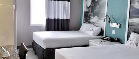 Comfort Double Room, 2 Double Beds | Premium bedding, individually decorated, individually furnished, desk