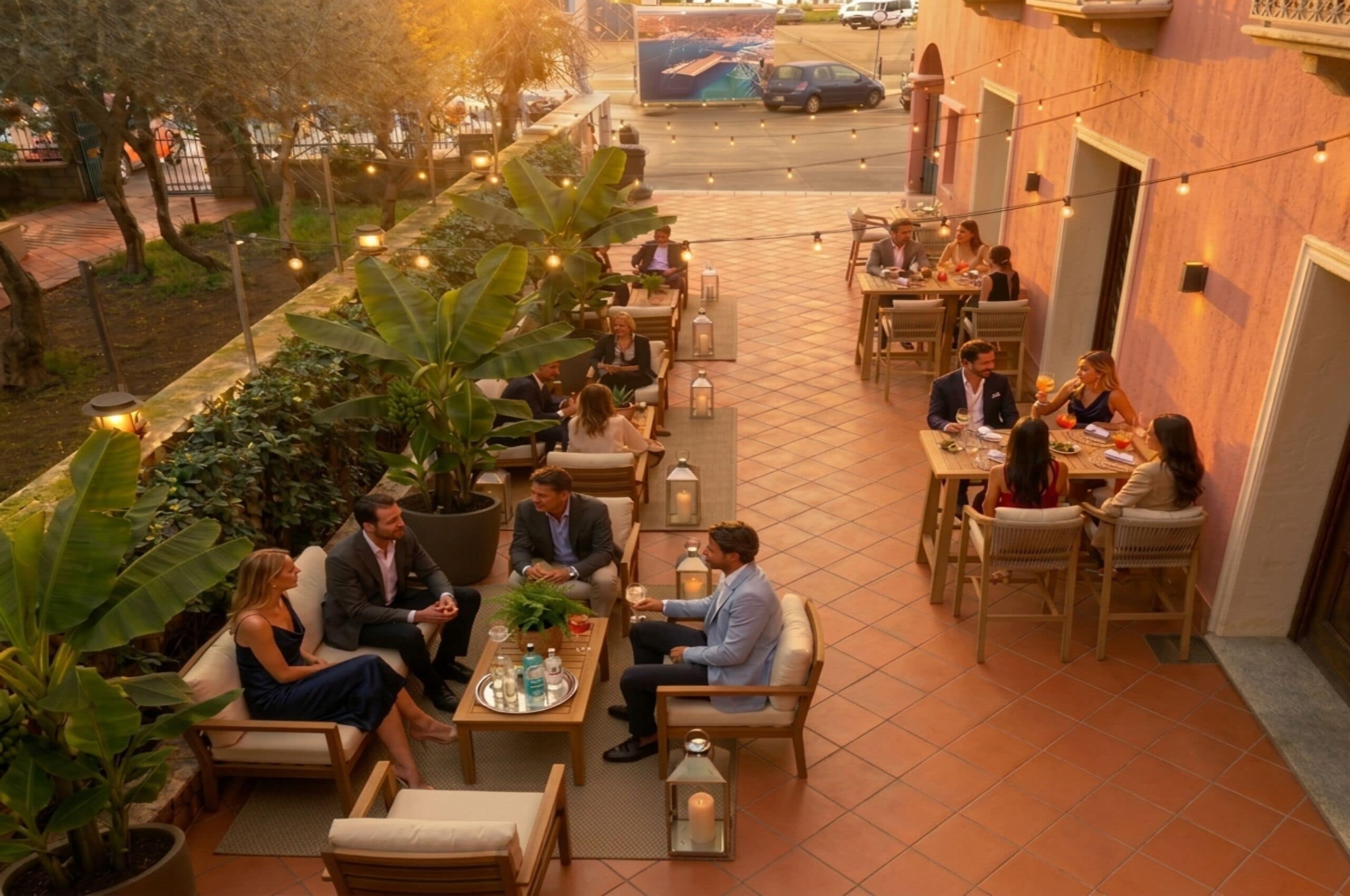 Sert le petit déjeuner, le déjeuner et l'apéritif
