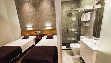 Twin kamer, privébadkamer | Een laptopwerkplek, gratis wifi, beddengoed