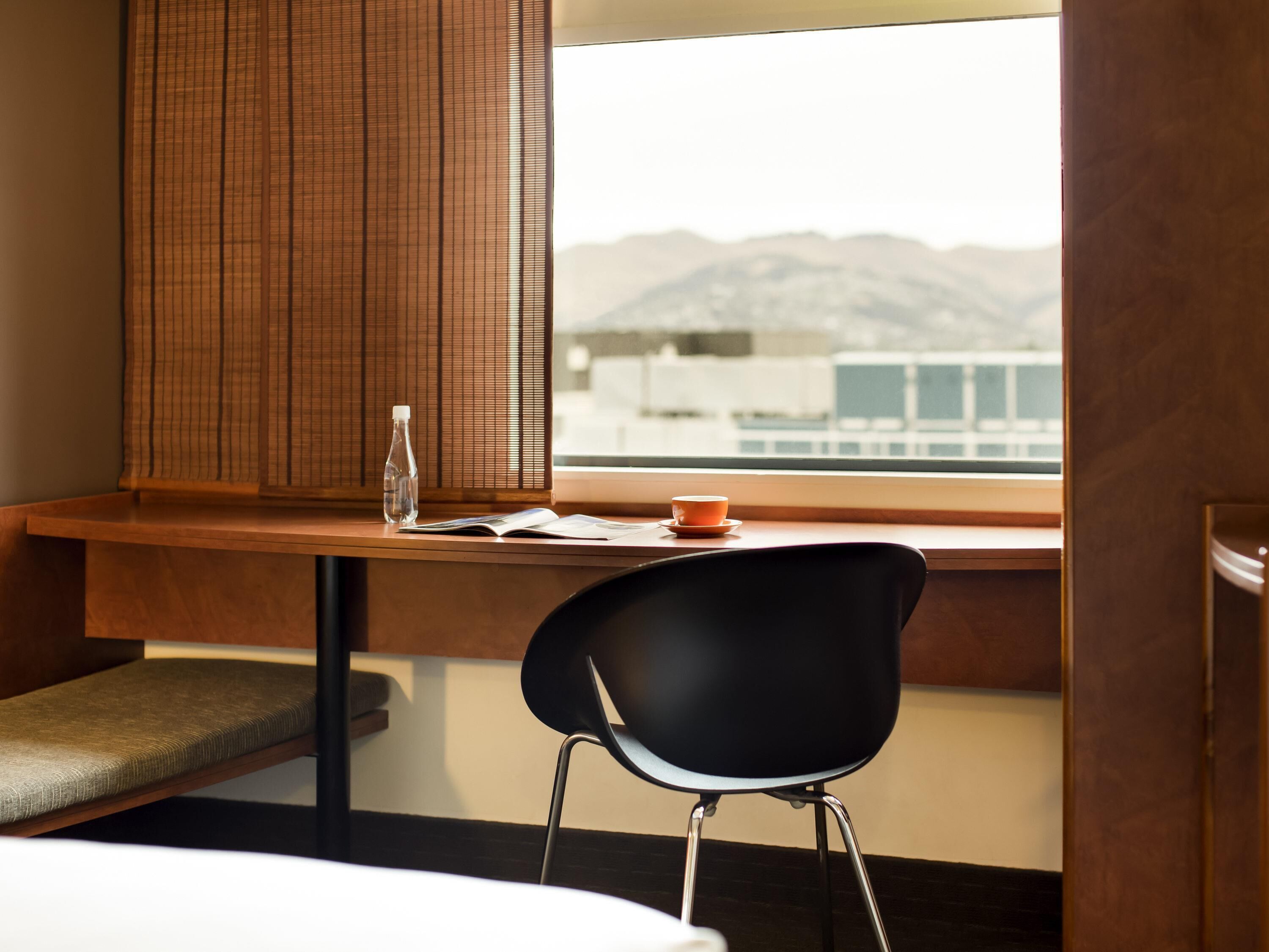 In-room safe, desk, laptop workspace, blackout curtains