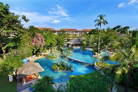 Outdoor pool, open 8 AM to 8 PM, pool umbrellas, sun loungers