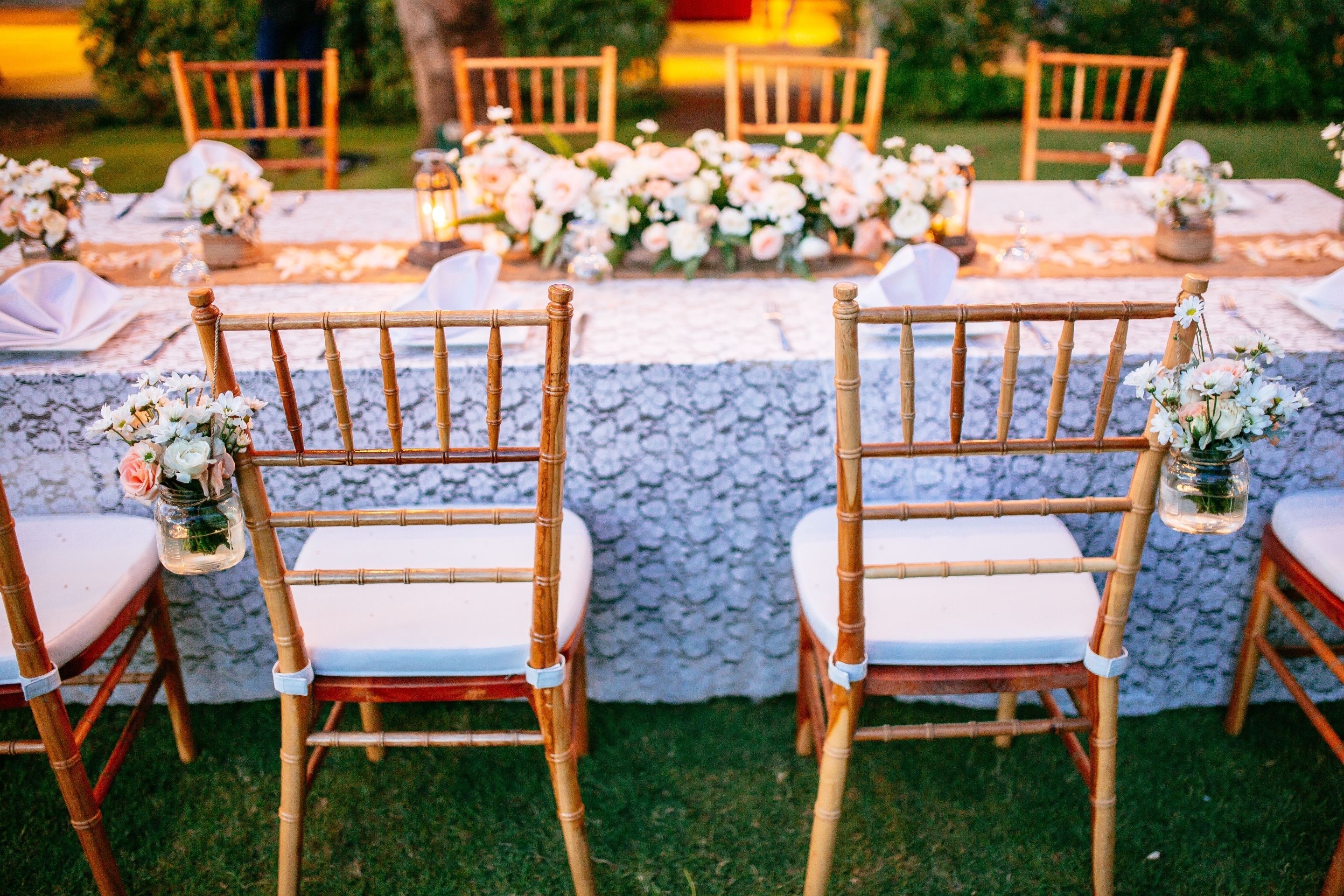outdoor wedding area