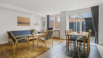 Apartment, 2 Bedrooms, Terrace (Linen Excluded) | Living area | TV, heated floors