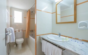 Rainfall showerhead, towels