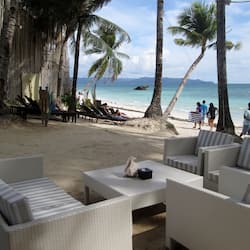 Beach views, serves happy hour