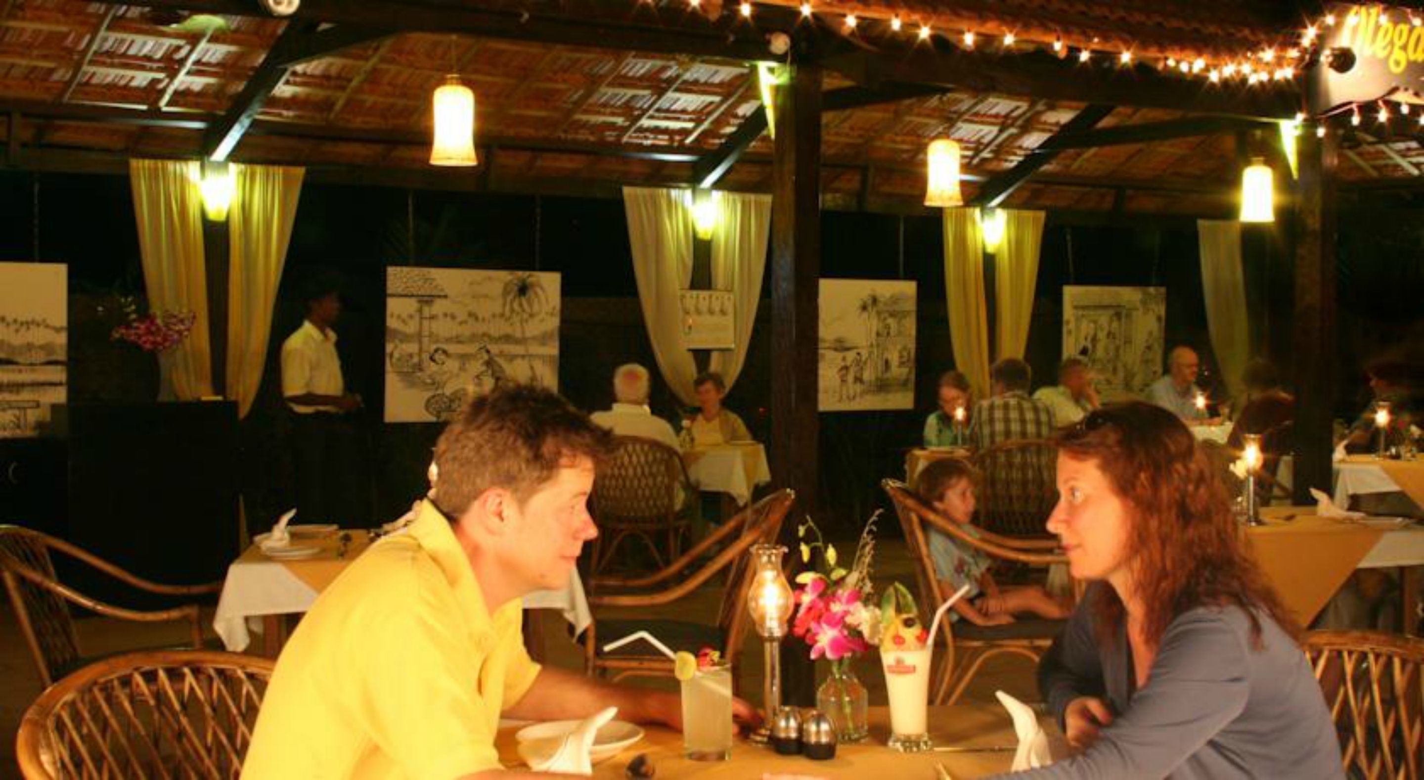 lunch and dinner served, beach views