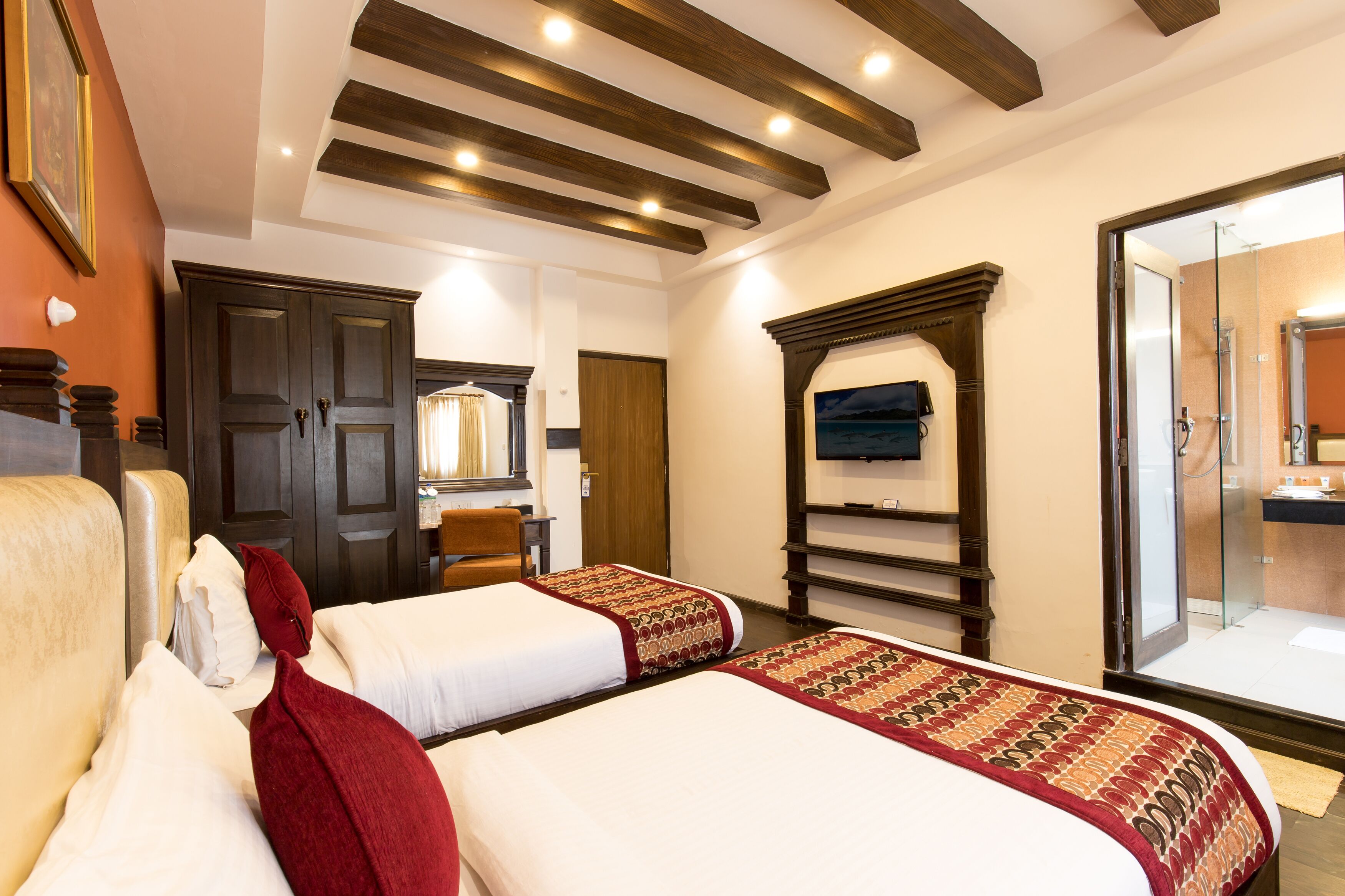 boutique twin room | premium bedding, memory-foam beds, minibar, in-room safe