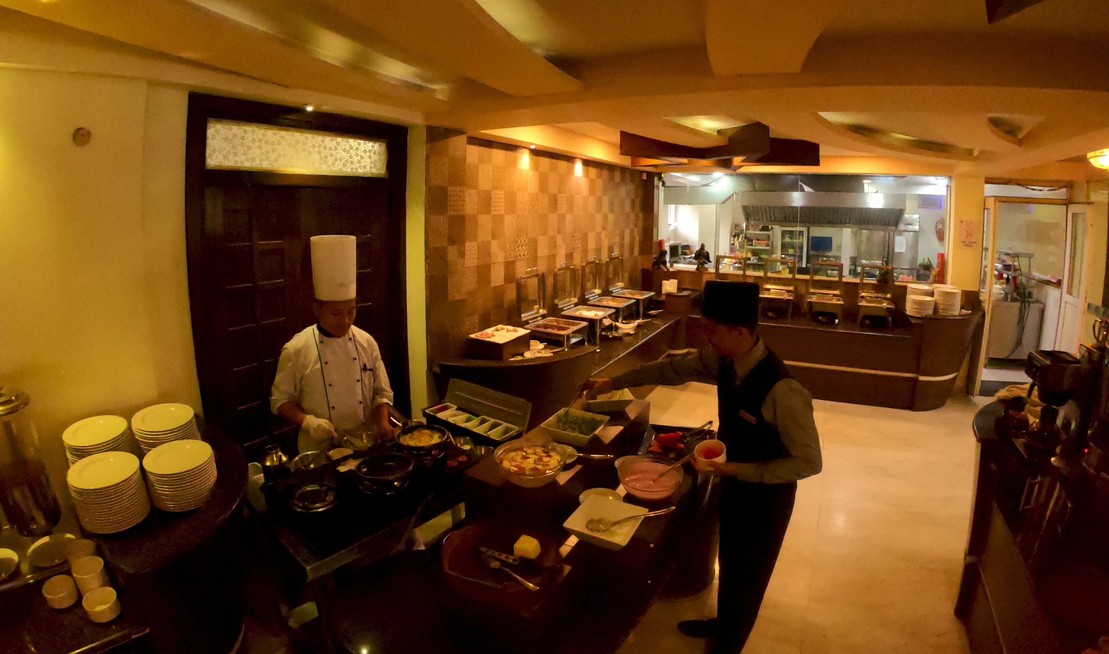 daily buffet breakfast (npr 1700 per person)