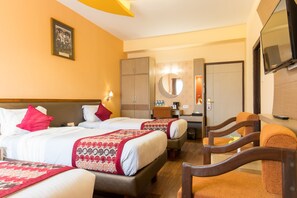 Deluxe Family/Triple Room | Premium bedding, memory foam beds, minibar, in-room safe - Hotel Moonlight (Kathmandu)