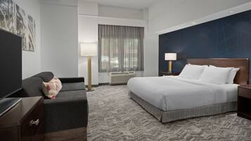 Pillowtop beds, desk, laptop workspace, iron/ironing board