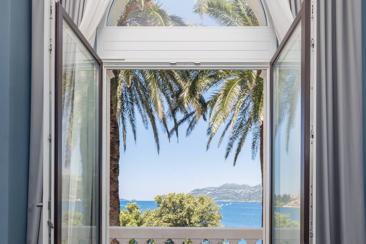 superior double room with seaside balcony | 1 bedroom, premium bedding, minibar, in-room safe