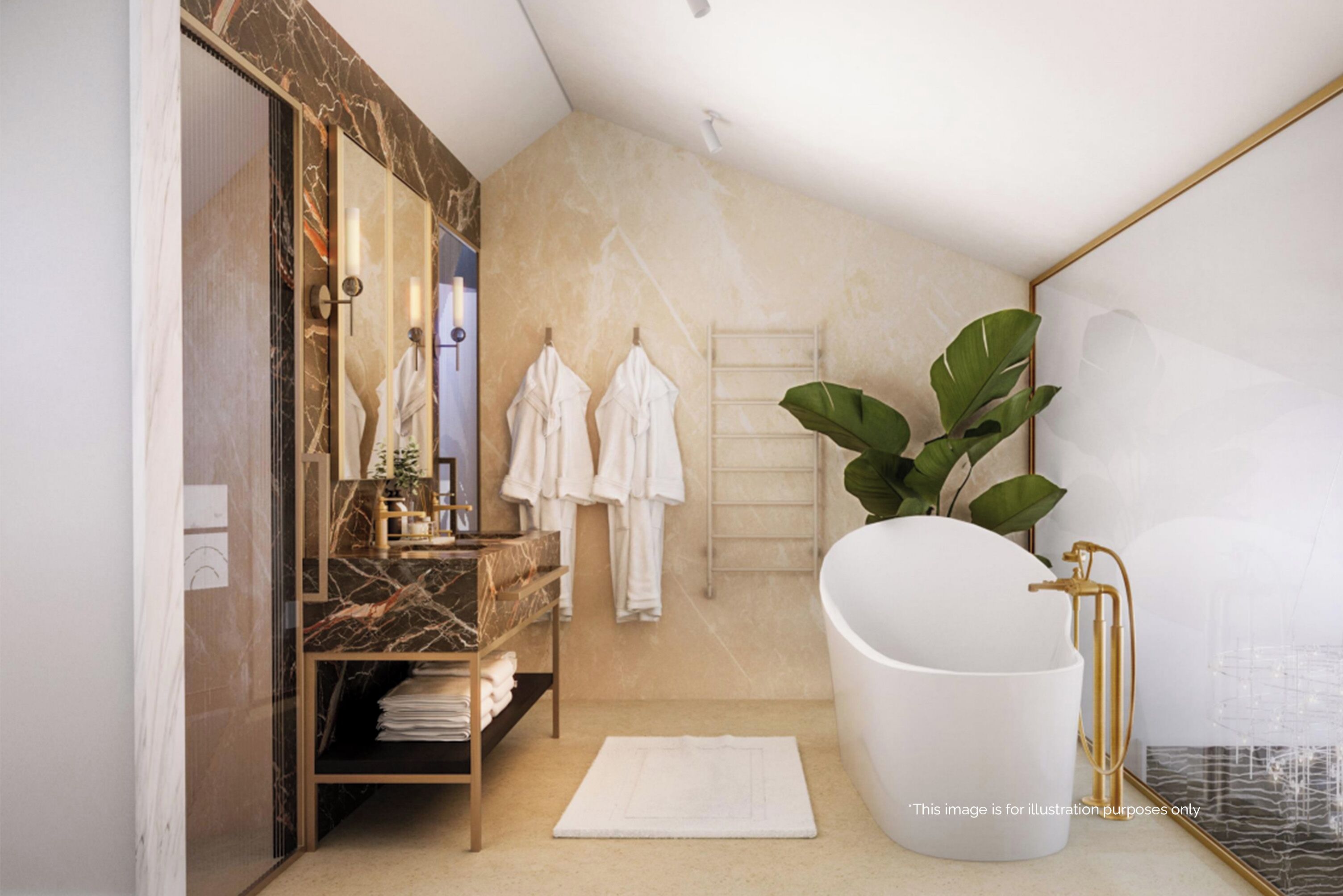 Bathroom | Shower, free toiletries, hair dryer, bathrobes
