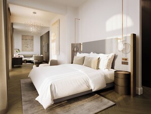 Premium bedding, minibar, in-room safe, laptop workspace