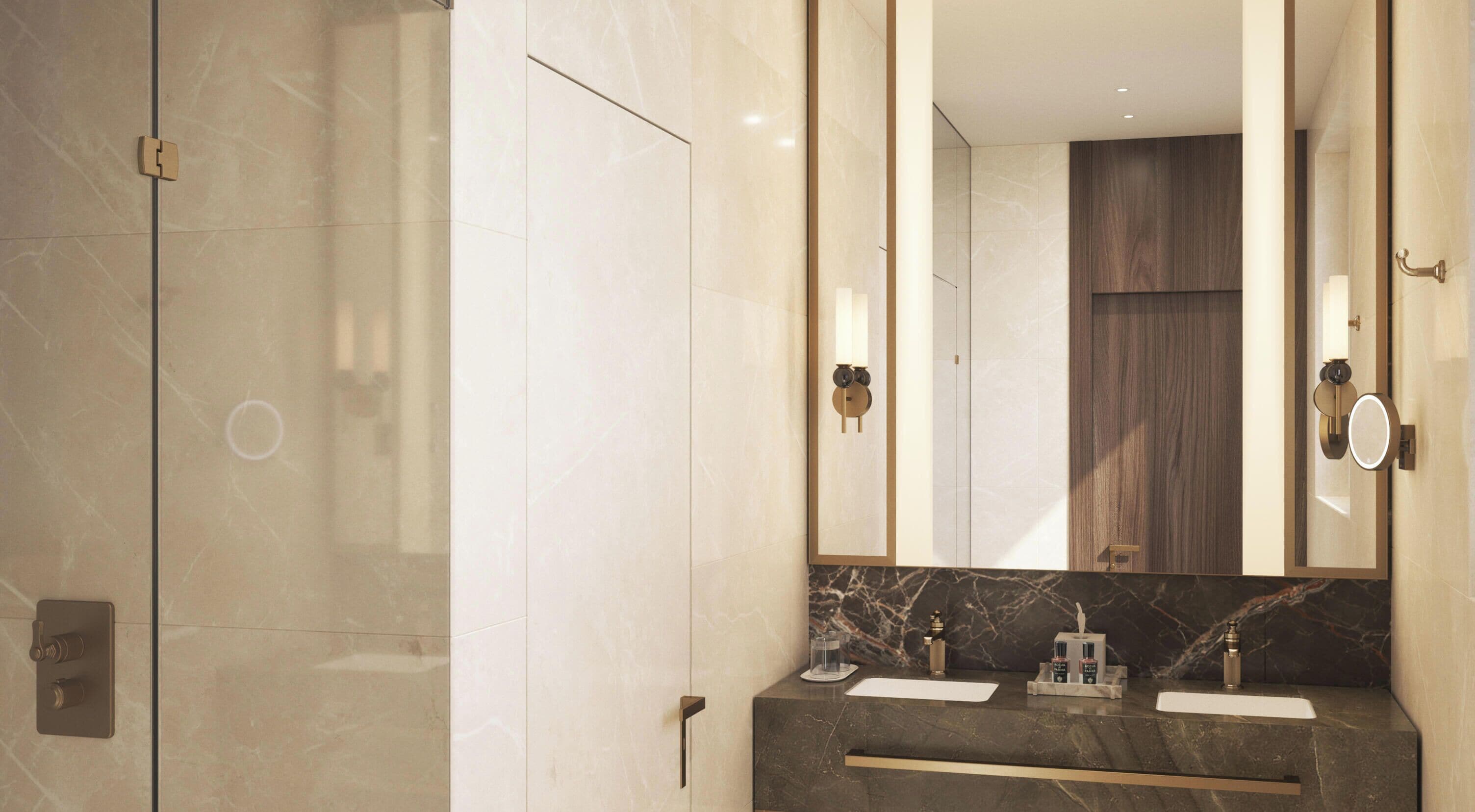 Bathroom | Shower, free toiletries, hair dryer, bathrobes