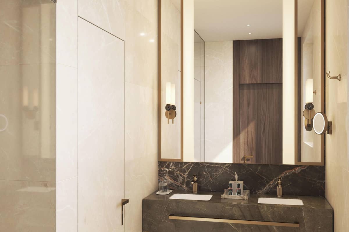 Bathroom | Shower, free toiletries, hair dryer, bathrobes