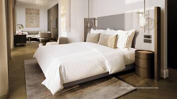 Bộ đồ giường cao cấp, minibar, két bảo mật tại phòng