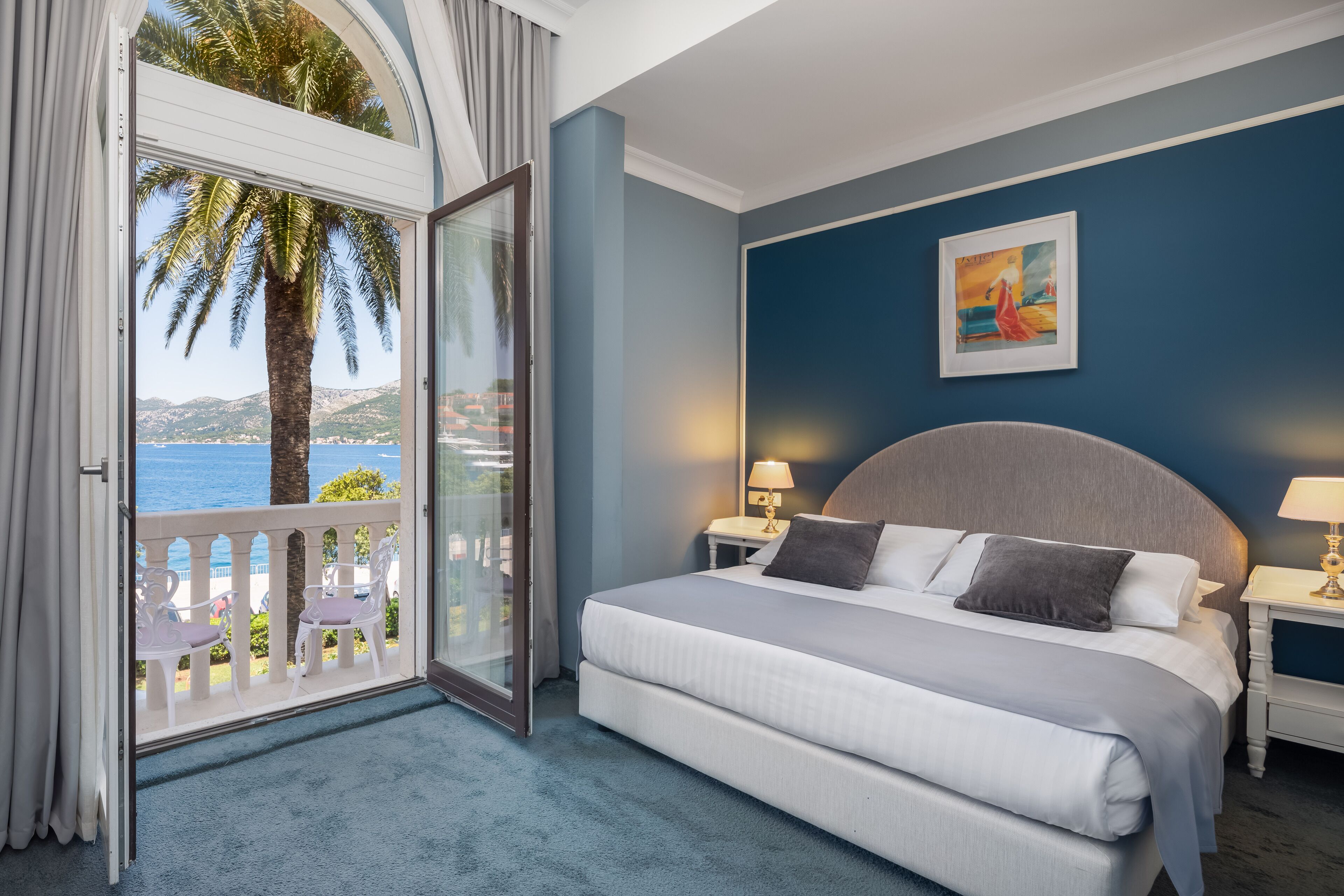superior double room with seaside balcony | 1 bedroom, premium bedding, minibar, in-room safe
