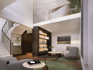 Delux duplex suite with sea view balcony | Premium bedding, minibar, in-room safe, laptop workspace