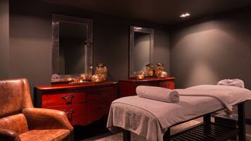 Steam room, body treatments, body scrubs, facials